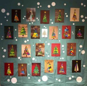 Pop-Art Weihnachtsbäume – Jahrgang 7 & 10